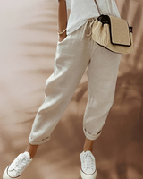 Johanna - Damen Sommerhosen, lässig und elegant in Beige