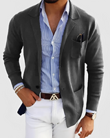Toby - Klassischer Blazer mit Knöpfen in Dunkelgrau