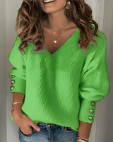 Beck - Schicker Pullover mit V-Ausschnitt in Grün