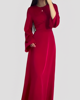Rebecca - Lässiges langes Kleid für Damen in Rot