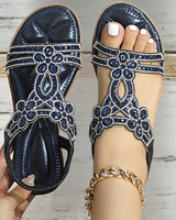 Rhian - Komfortable Boho-Sandalen in Marineblau