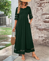 Nadia - Kleid mit Bauchbedeckung in Grün (Fast ausverkauft)