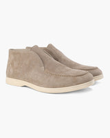 Keynes - Hohe Wildleder Hausschuhe in Hellbeige