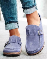 Tamela – Loafer Aus Wildleder Mit Schnallenriemen in Purple