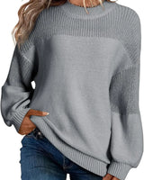 Neva - Damen-Strickpullover – Weicher Oversize-Pullover im Minimalistischen Stil in Grau
