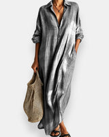 Massiel - Kariertes Hemd Kleid in Grau