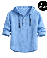 ANGELI | Luxus-Kapuzenshirt in Blau
