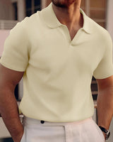 Holden - Kurzarm-Poloshirt mit schlichtem Design in Khaki