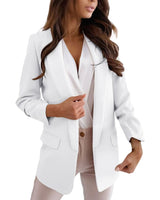 Damen Lange Leicht Blazer | Formell in Weiß