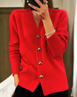 Indine - Strickjacke für Frauen in Rot