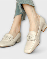 Pauline | Damen Pantoffel – Bequeme Hausschuhe Komfort in Beige