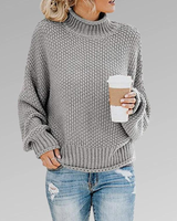 LUNA - KLASSISCHER SKANDINAVISCHER STRICKPULLOVER FÜR FRAUEN in Grau