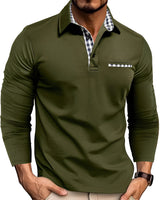 Rupert - Komfortables Langarm-Poloshirt in Grün