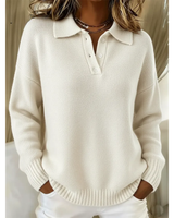 Venera - Gemütlicher Bequemer Pullover in Weiß