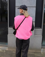 Vanessa - Komfortable und warme Weste in Rosa