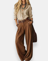 Orable - Set aus Hemd und Hose in Braun