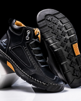 St. Moritz Leder High Top Schuhe in Leder Schwarz
