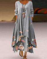 Anouk – Luftiges Baumwollkleid in Grau