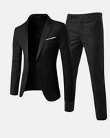 Alonzare™ | Klassisches Ensemble (Jacke + Hose) in Schwarz