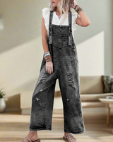 CARMELITA™ Verstellbarer Jumpsuit | Vintage Look Damen Outfit in Weltraumgrau