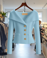 KARLA I LUXURIÖSE STRICKJACKE in Blau