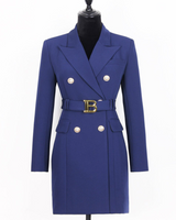 Stilvolles Einfarbiges Blazer-Kleid - Celeste in Dunkelblau