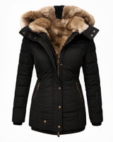 Anna™ | Warmer mit Fell gefütterter Wintermantel in Schwarz