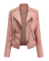 Drune | pu-lederjacke mit reibverschluss in Rosa