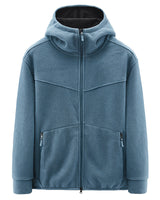 Fleecejacke mit Kapuze für Männer - Nils in Blau