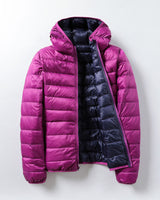 Leichte und thermische Pufferjacke Unisex - Nordika in Lila mit Marineblau