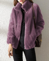 Damen warme Jacke in Purpur