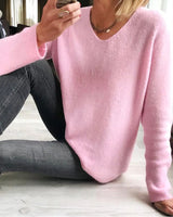 Casual Einfarbiger Damenpullover - Sophie in Rosa