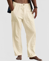 Jovan - Bequeme Sommerhose für Herren mit Kordelzug in Beige