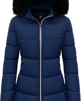 Emmas | Winterjacke mit Kapuze in Dunkelblau