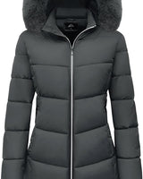 Emmas | Winterjacke mit Kapuze in Dunkelgrau