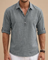 Maxwell | Lässige Passform Kurzarm Poloshirt in Grau