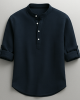 Elegantes Baumwollhemd in Marineblau