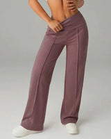 Samanda – Hose Mit Hoher Taille Und Weitem Bein in Purpur