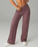 Alba | Hosen mit geradem Schnitt und weitem Bein in Lila