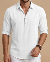 Maxwell | Lässige Passform Kurzarm Poloshirt in Weiß