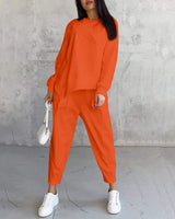 Priscilla - Lässiger Zweiteiler in Orange