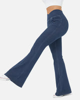 Stilvolle Bootcut-Jeans für Damen - Rosa in Blau