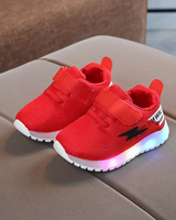 Bequeme Kleinkinderschuhe mit LED-Beleuchtung - GlowSteps in Rot