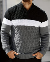 Lilfad - Lässiger Strick Pullover Mit Stehkragen in Schwarz