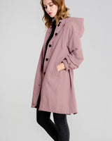 Edith | Damen Langer Freizeitmantel mit Lockerer Passform in Pastellrosa