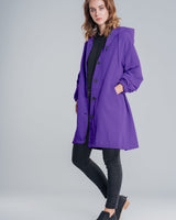 Edith | Damen Langer Freizeitmantel mit Lockerer Passform in Violett
