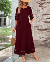Aubrée | Figurumschmeichelndes Midi-Kleid in Rot
