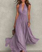 Olyra - Soft-Touch Maxi-Abendkleid in Lila