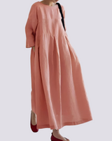 Veronica - Lockeres Kleid mit Taschen für Damen in Rosa