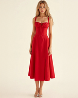 Liana - Schickes Midikleid in Rot
